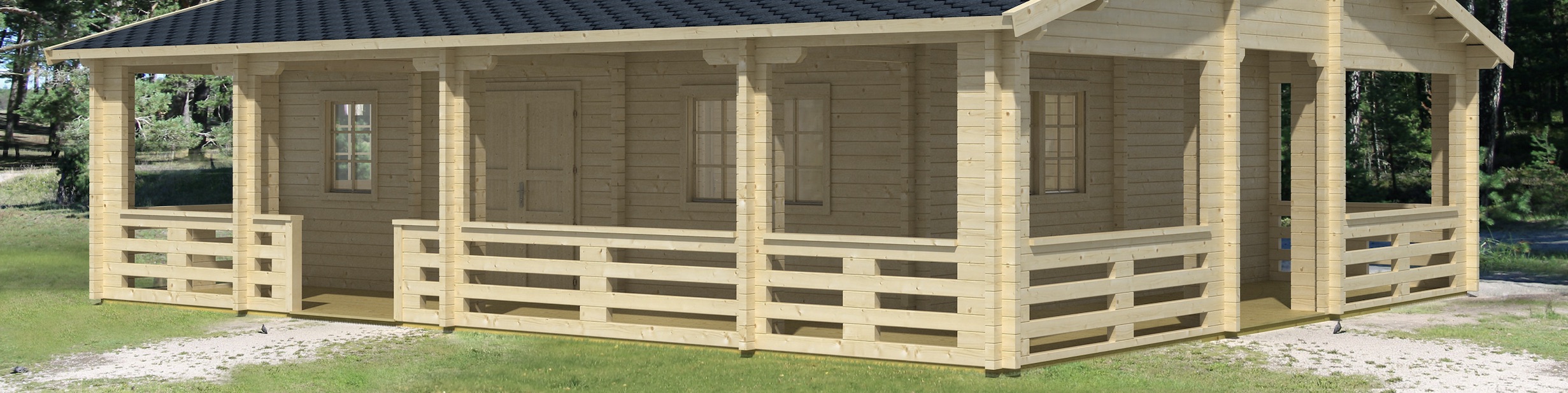 chalet in legno, casette abitabili, cristallo