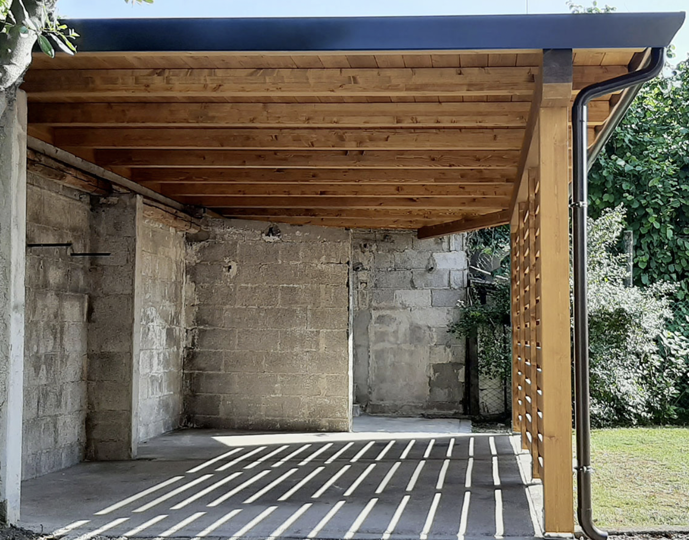 tettoia in legno, tettoie auto in legno, carport tettoie