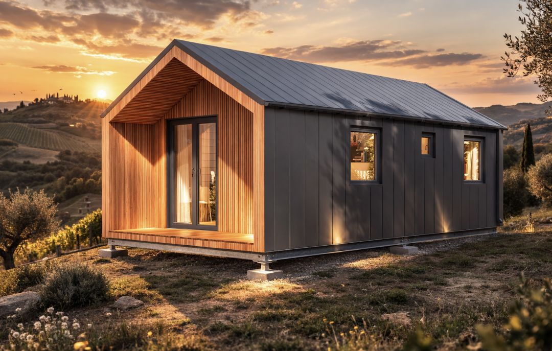 tiny house su telaio per terreni agricoli