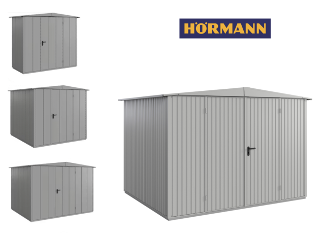 casetta giardino metallo lamiera hormann, porta attrezzi metallo lamiera