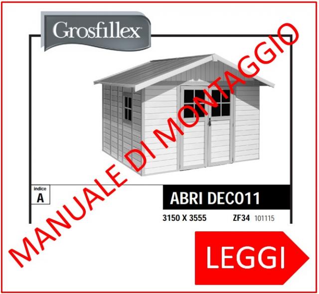 Casetta da giardino capanno attrezzi in PVC DECO11 Grosfillex