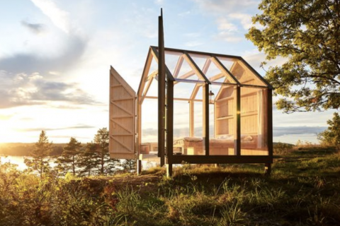 La casetta legno-vetro che ti rigenera in 72 ore