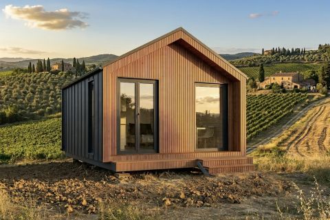 tiny house su telaio per terreni agricoli