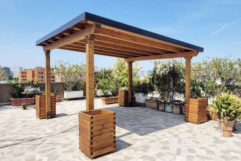 tettoia in legno, tettoie auto in legno, carport tettoie