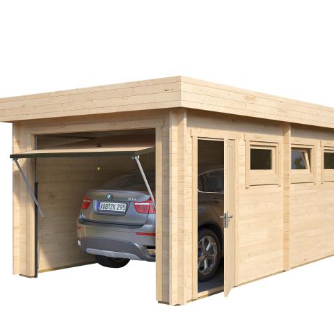 AA C white.jpg garage in legno, box auto legno, garage prefabbricato, garage blockhouse