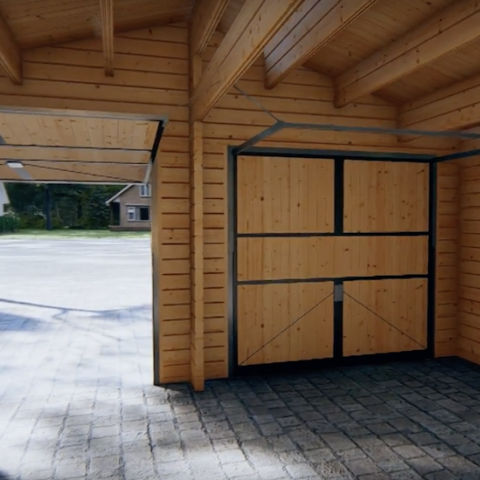 garage in legno, box auto legno, garage prefabbricato, garage blockhouse