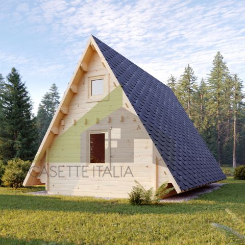 casa A FRAME abitabile, tiny home A-FRAME, casette italia