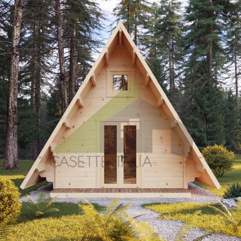 casa A FRAME abitabile, tiny home A-FRAME, casette italia