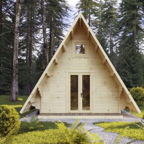 casa A FRAME abitabile, tiny home A-FRAME, casette italia