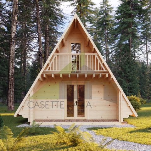 casa A FRAME abitabile, tiny home A-FRAME, casette italia