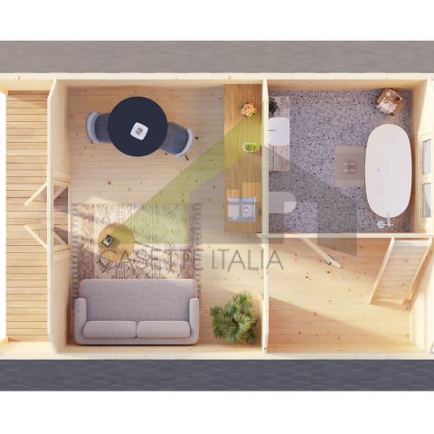 casa A FRAME abitabile, tiny home A-FRAME, casette italia