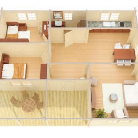 chalet in legno, casette abitabili, cimone