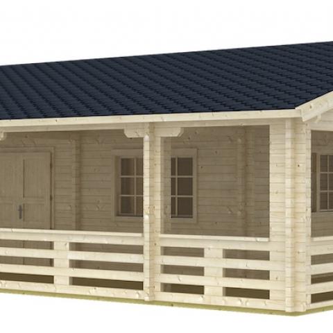 chalet in legno, casette abitabili, cristallo