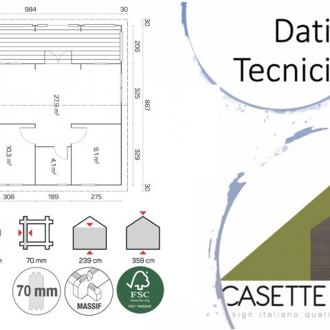 chalet in legno, casette abitabili, cristallo