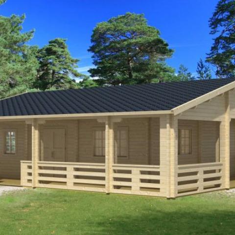 chalet in legno, casette abitabili, cristallo