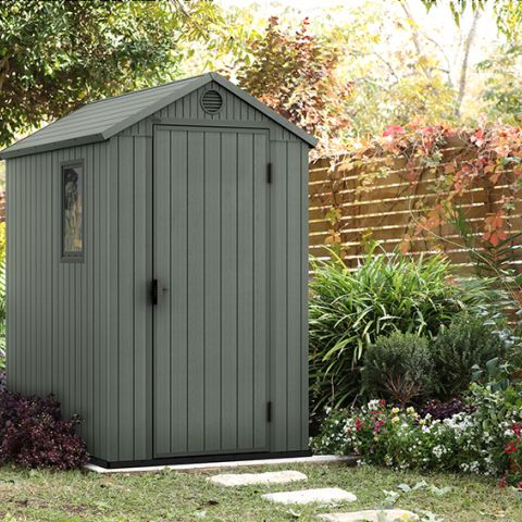 casetta giardino resina pvc keter darwin 4x6 verde