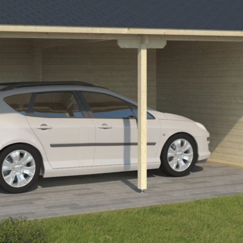 garage in legno, box auto legno, garage prefabbricato, garage blockhouse