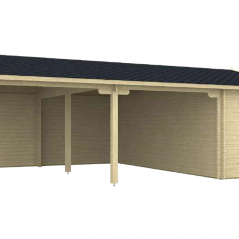 garage in legno, box auto legno, garage prefabbricato, garage blockhouse