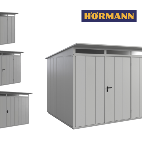 casetta giardino metallo lamiera hormann, porta attrezzi metallo lamiera
