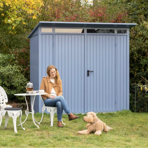 casetta giardino metallo lamiera hormann, porta attrezzi metallo lamiera