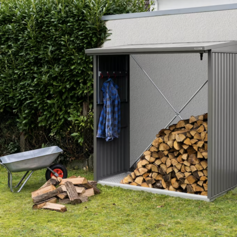 casetta giardino metallo lamiera hormann, porta attrezzi metallo lamiera