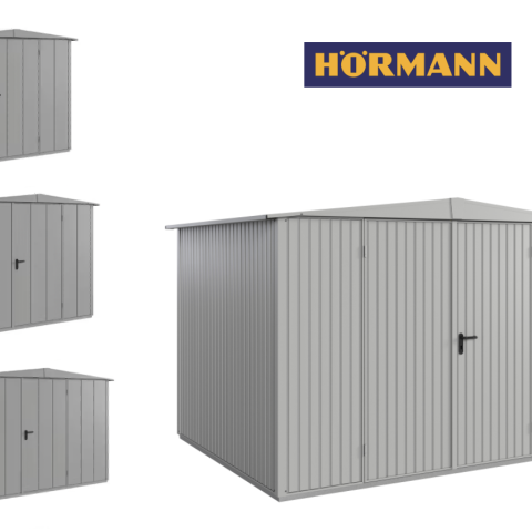 casetta giardino metallo lamiera hormann, porta attrezzi metallo lamiera