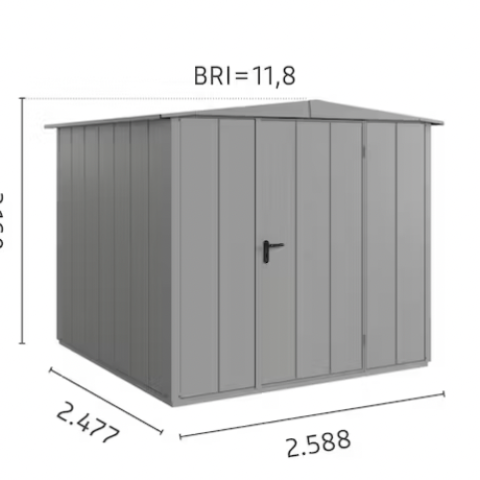 casetta giardino metallo lamiera hormann, porta attrezzi metallo lamiera