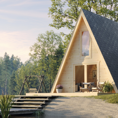 casa A FRAME abitabile, tiny home A-FRAME, casette italia