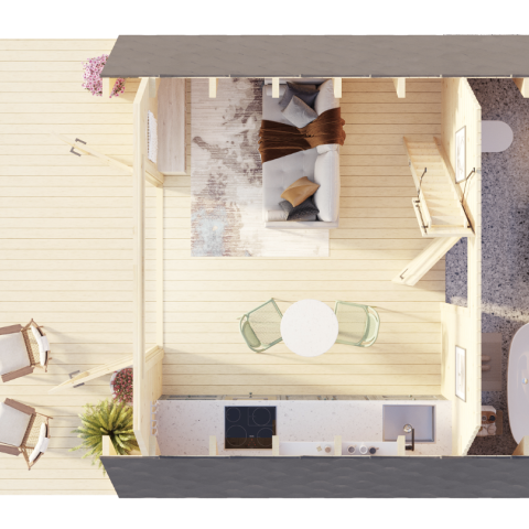 casa A FRAME abitabile, tiny home A-FRAME, casette italia