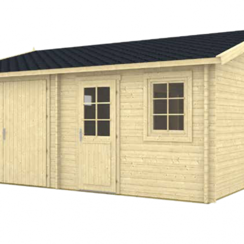 garage doppio in legno, box auto legno, garage prefabbricato, garage blockhouse