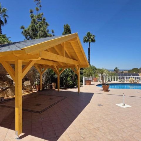 carport in legno, tettoia auto in legno, casette italia