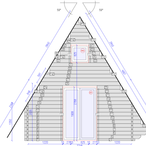casa A FRAME abitabile, tiny home A-FRAME, casette italia