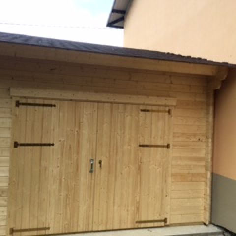 garage addossato, box auto legno addossato