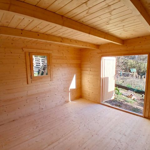 casetta addossata in legno, vano addizionale addossato, casette italia