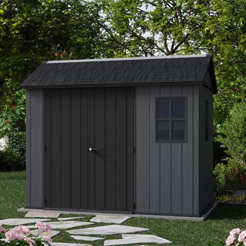 casetta da giardino pvc, casette keter plastica