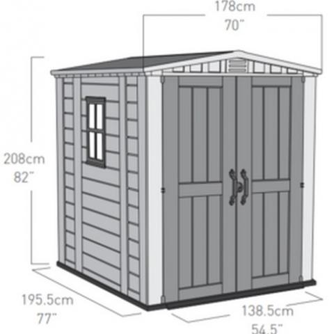 casetta giardino pvc keter factor 6x6