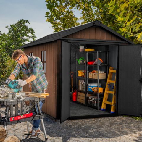 casetta giardino resina pvc keter, newton plus, casette italia