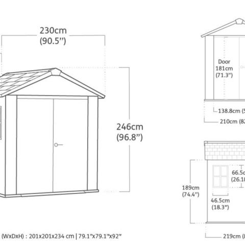 casetta giardino resina pvc keter, newton plus, casette italia,
