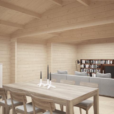 chalet in legno, casette abitabili, LATEMAR 38