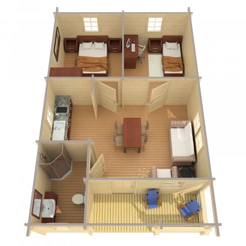 chalet in legno ELBA layouut.jpg chalet in legno, casette abitabili, elba
