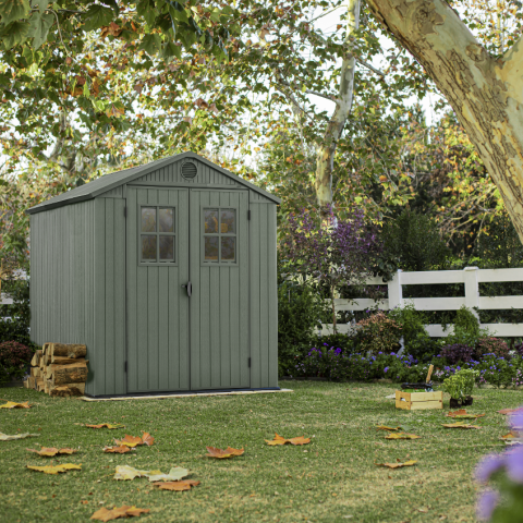 darwin 6x6 con finestre VERDE 7.png casetta giardino resina pvc keter, porta attrezzi, casette italia
