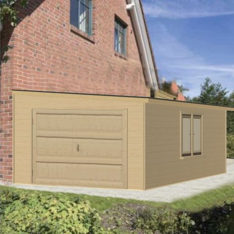 garage addossato.jpg garage addossato, box auto legno addossato