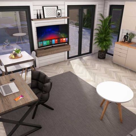 casetta coibentata isolata, casetta isolata abitabile, casa coibentata