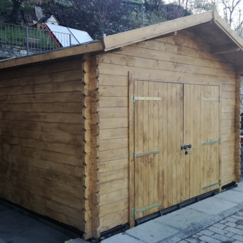 garage in legno, box auto legno, garage prefabbricato, garage blockhouse