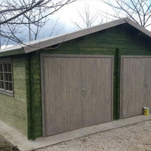 garage doppio in legno, box auto legno doppio, garage doppio prefabbricato, garage blockhouse